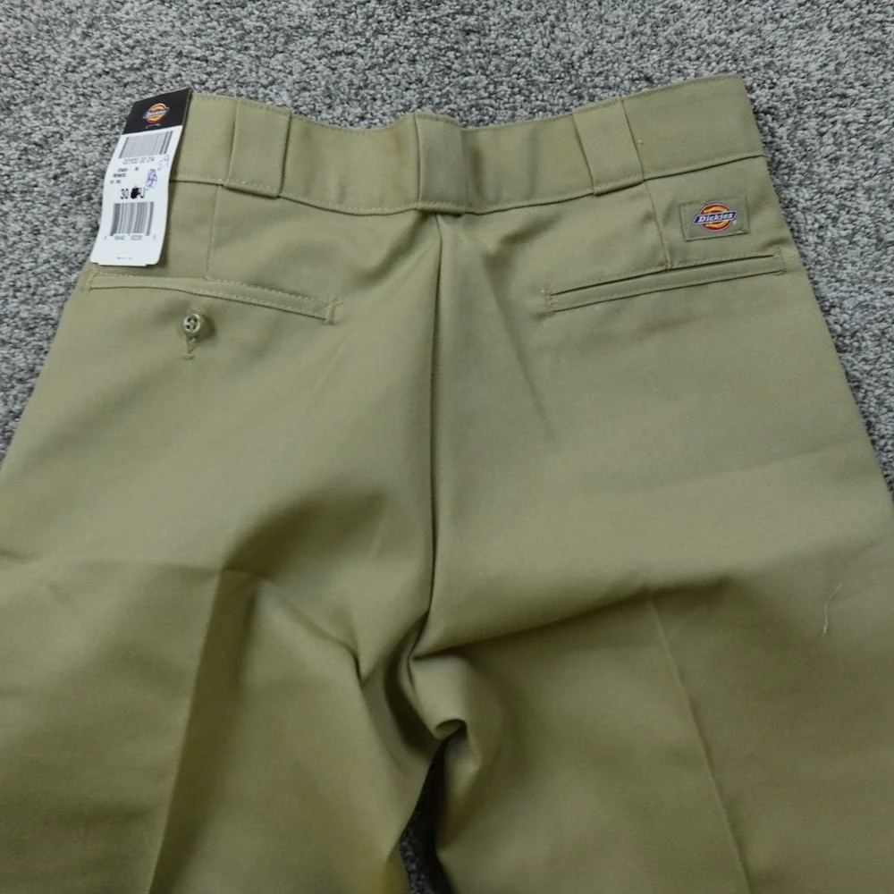 NEW Dickies Pants Mens 30X30 Beige Brown Khaki Tan 874 Chino Trouser Flat Front